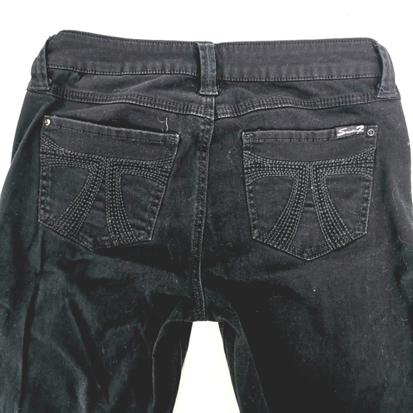 Seven7 Women's 6 Black Skinny Bling Jeans Cotton - Picture 8 of 14
